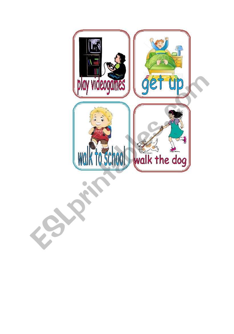 daily routines worksheet