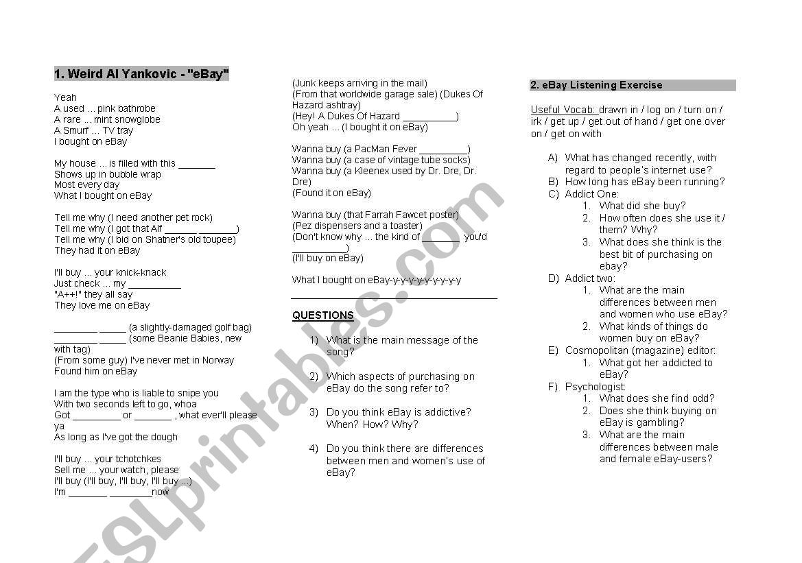 Advanced Listening Exercsie & Discussion Questions about 