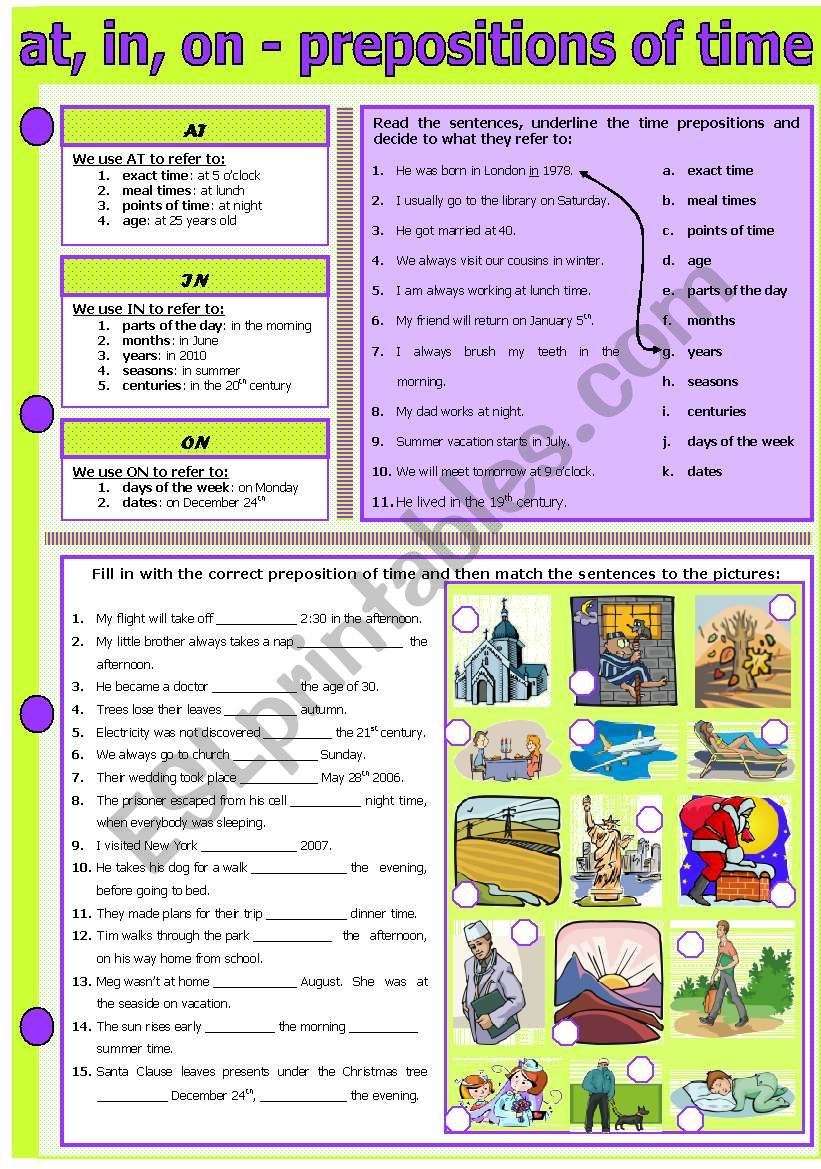 AT, IN, ON - PREPOSITIONS OF TIME