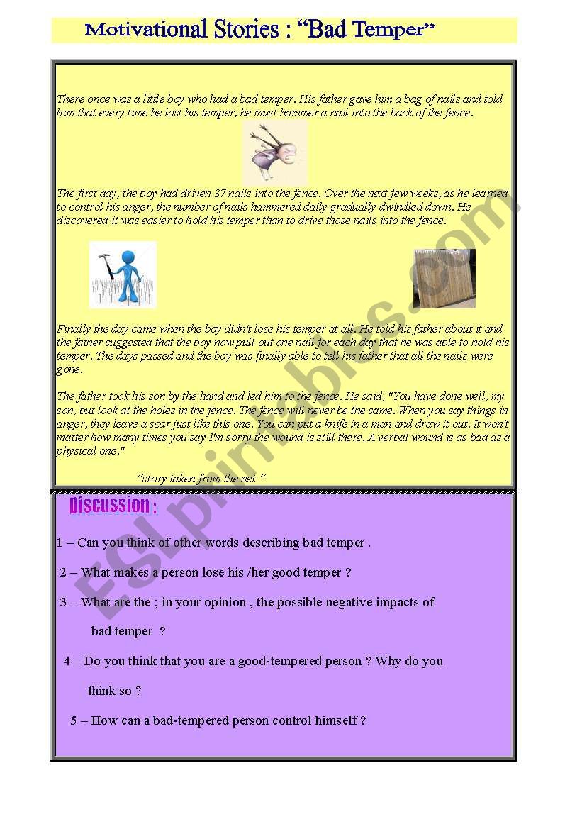 Reading and Speaking  worksheet