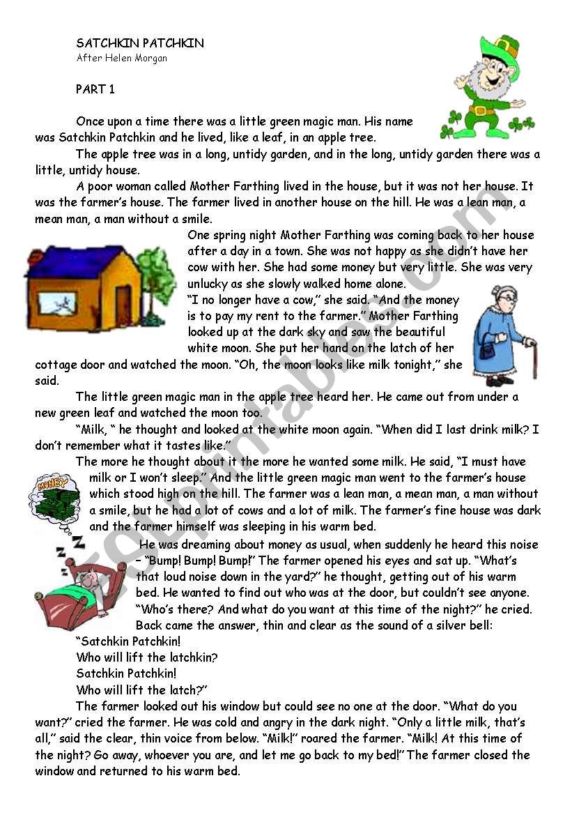 Satchkin Patchkin worksheet