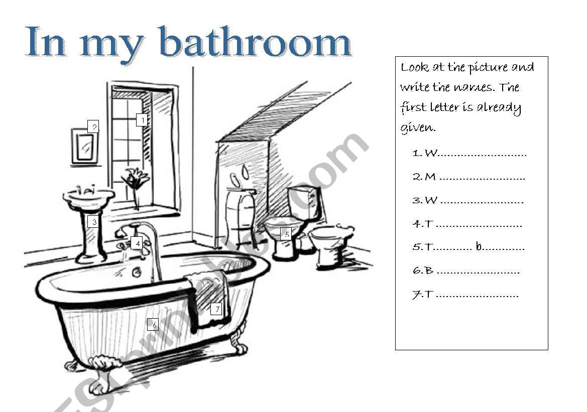 In my bathroom worksheet
