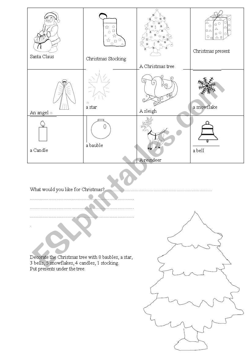 Christmas worksheet