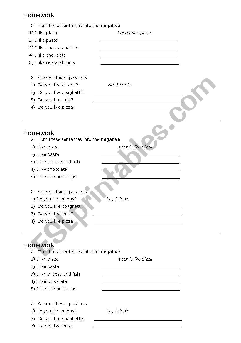  Do you like? worksheet