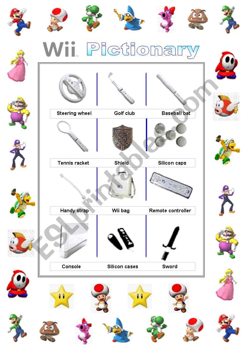 The Wii Pictionary (Part 2/3) worksheet
