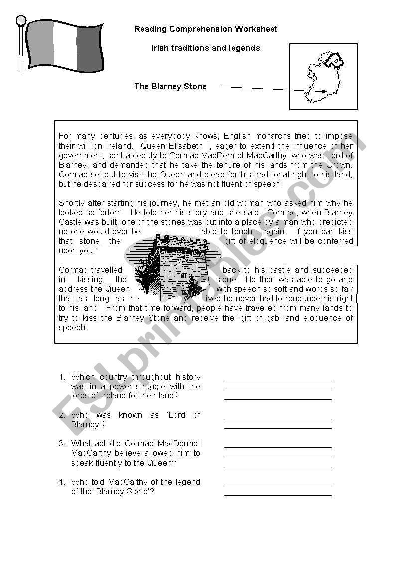 Blarney Stone worksheet