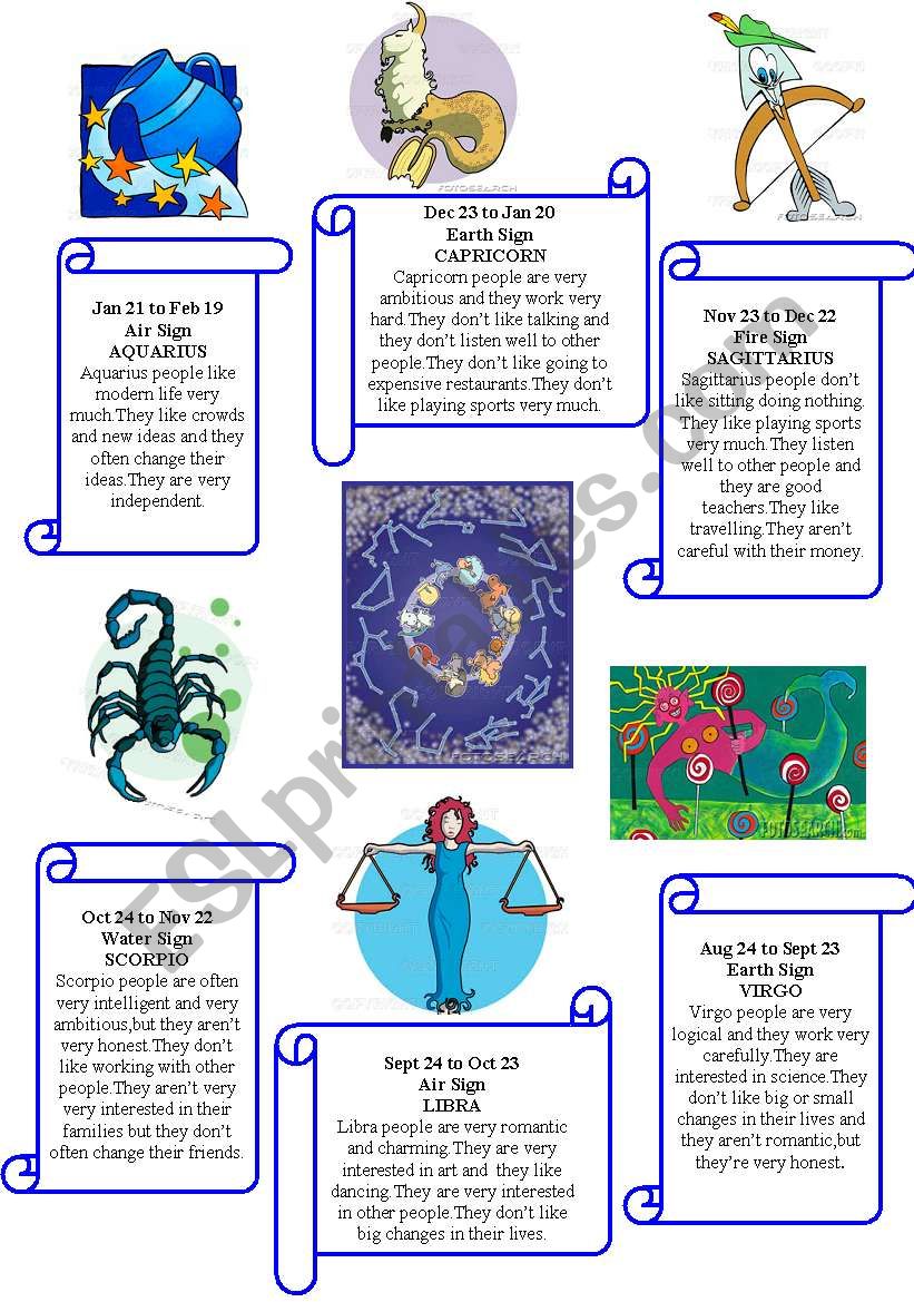 horoscopes worksheet