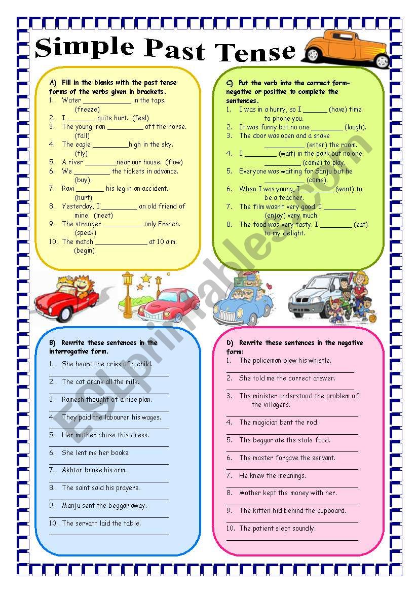 SIMPLE PAST TENSE worksheet