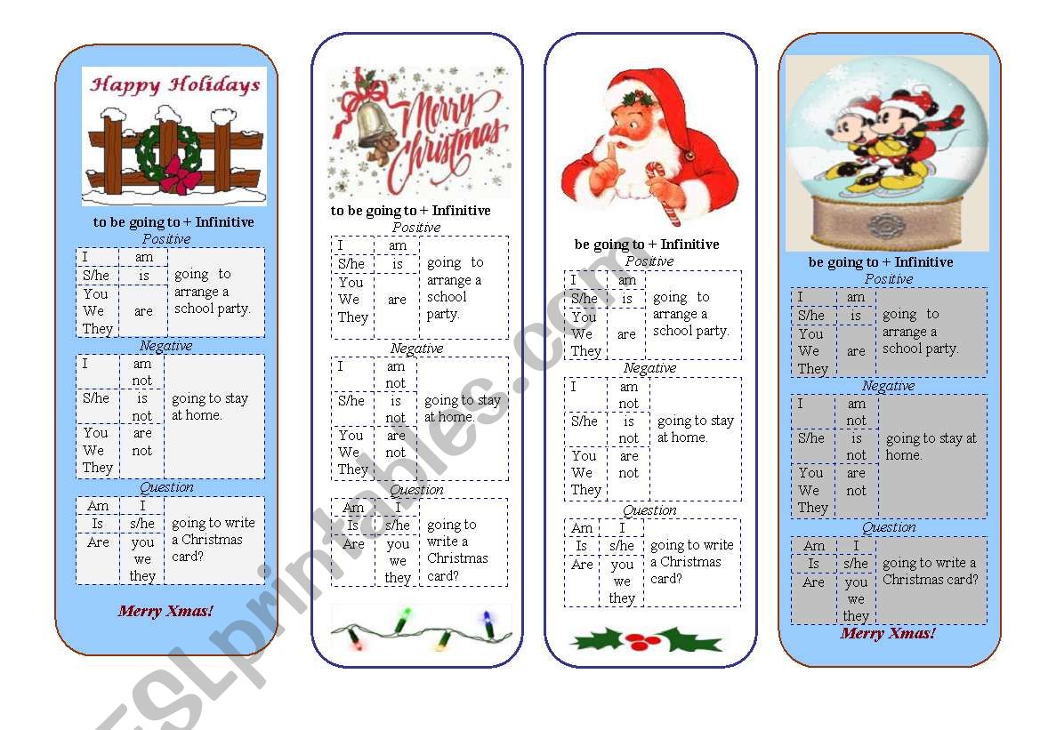 Christmas bookmark worksheet