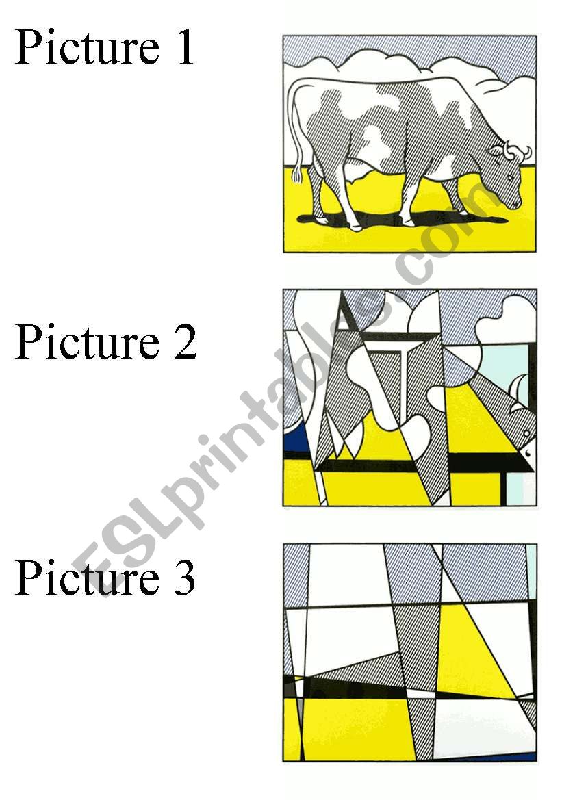 Discussion Activity - Abstract Art - Roy LichtensteinÂ´s Cow 