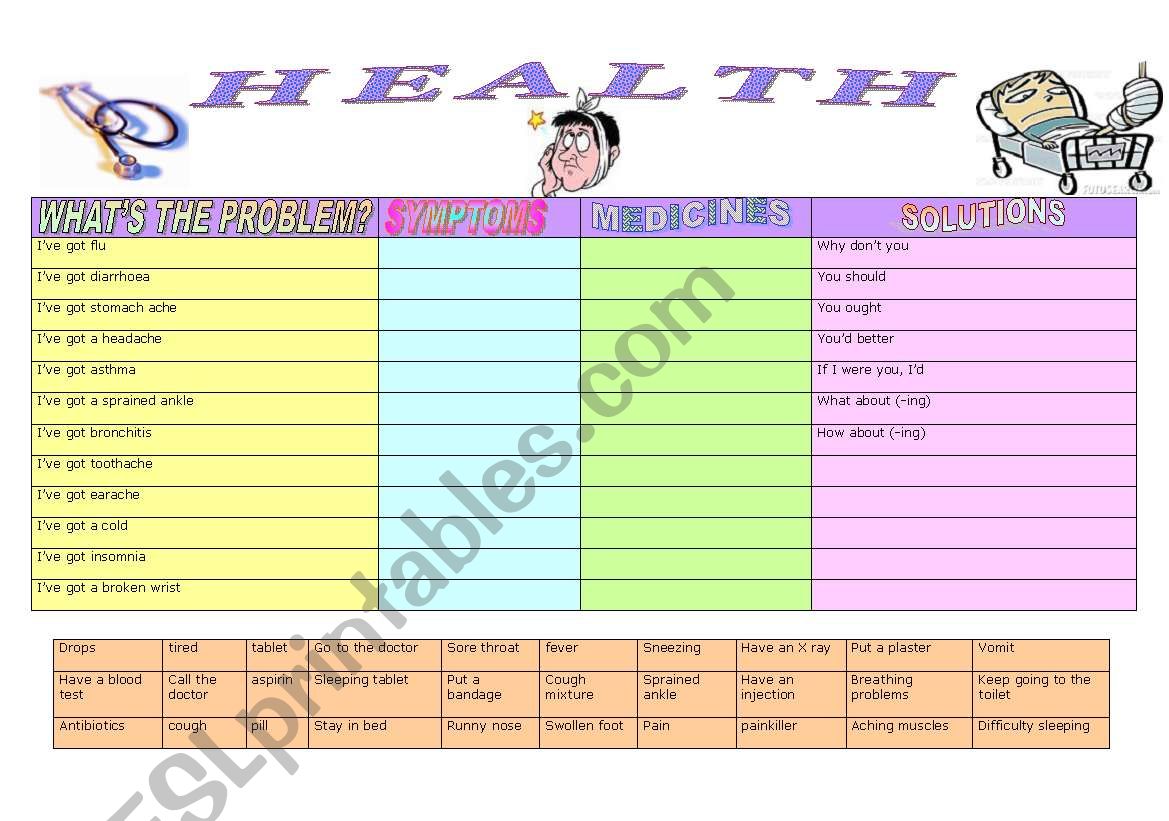 health worksheet