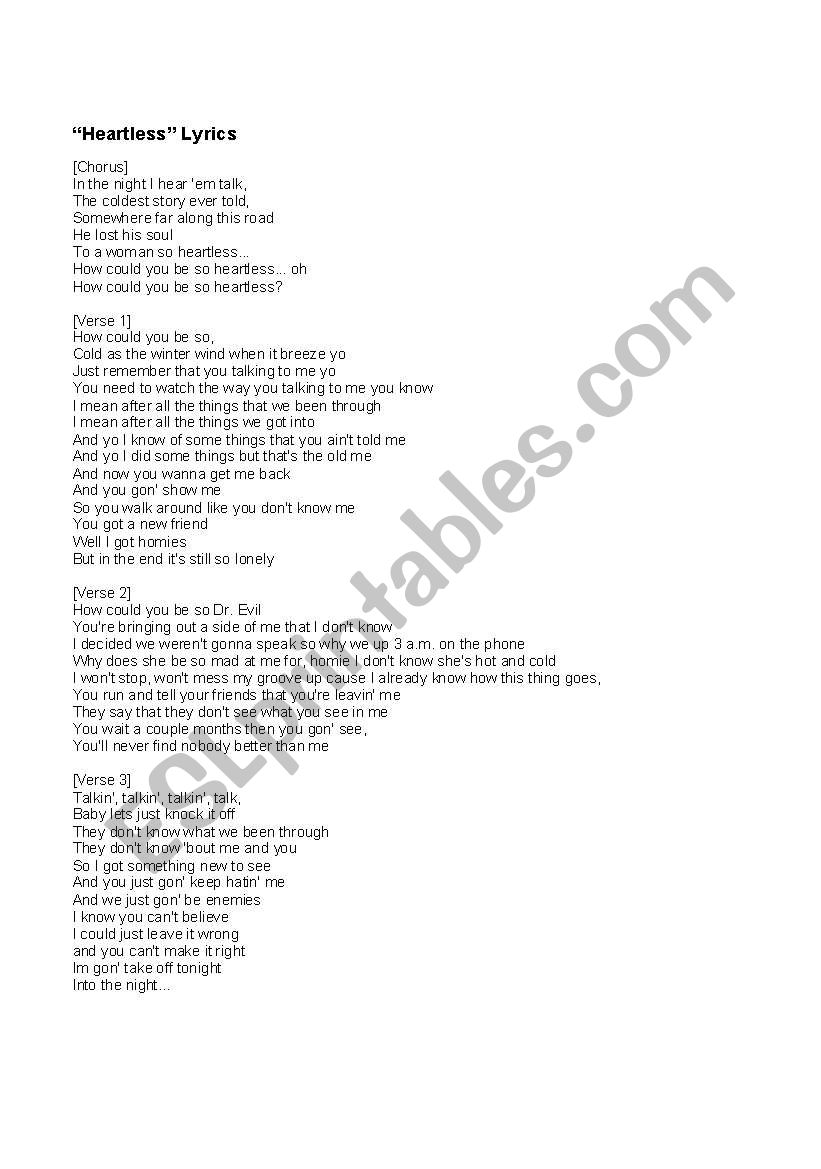 Heartless Kanye West Lyrics