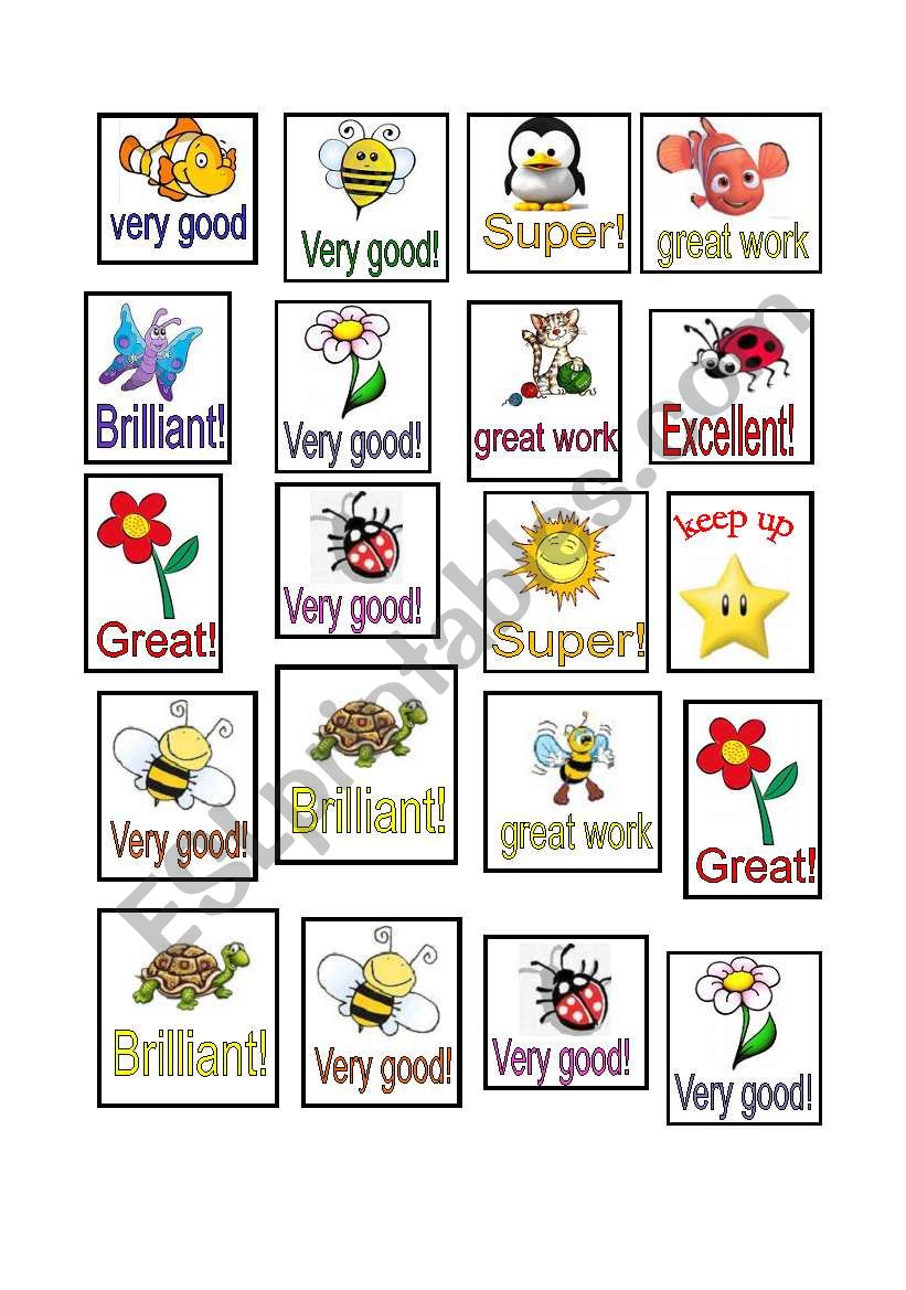 awards for you students! worksheet