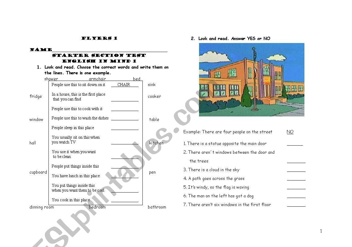 Cambridge structure-based exam for Flyers