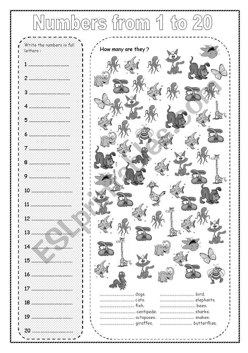 Numbers game (1) worksheet