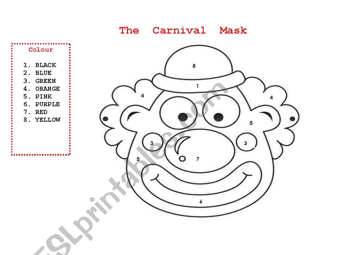 clown worksheet