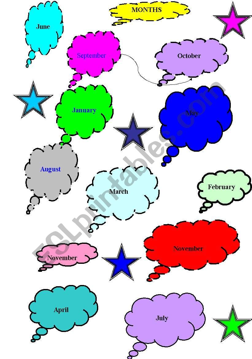 months worksheet
