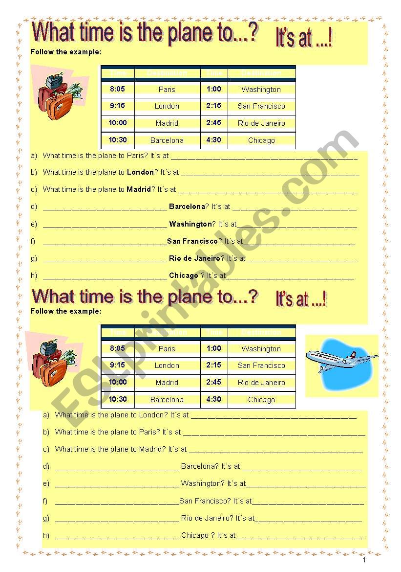 What time is ...? Travel and Time