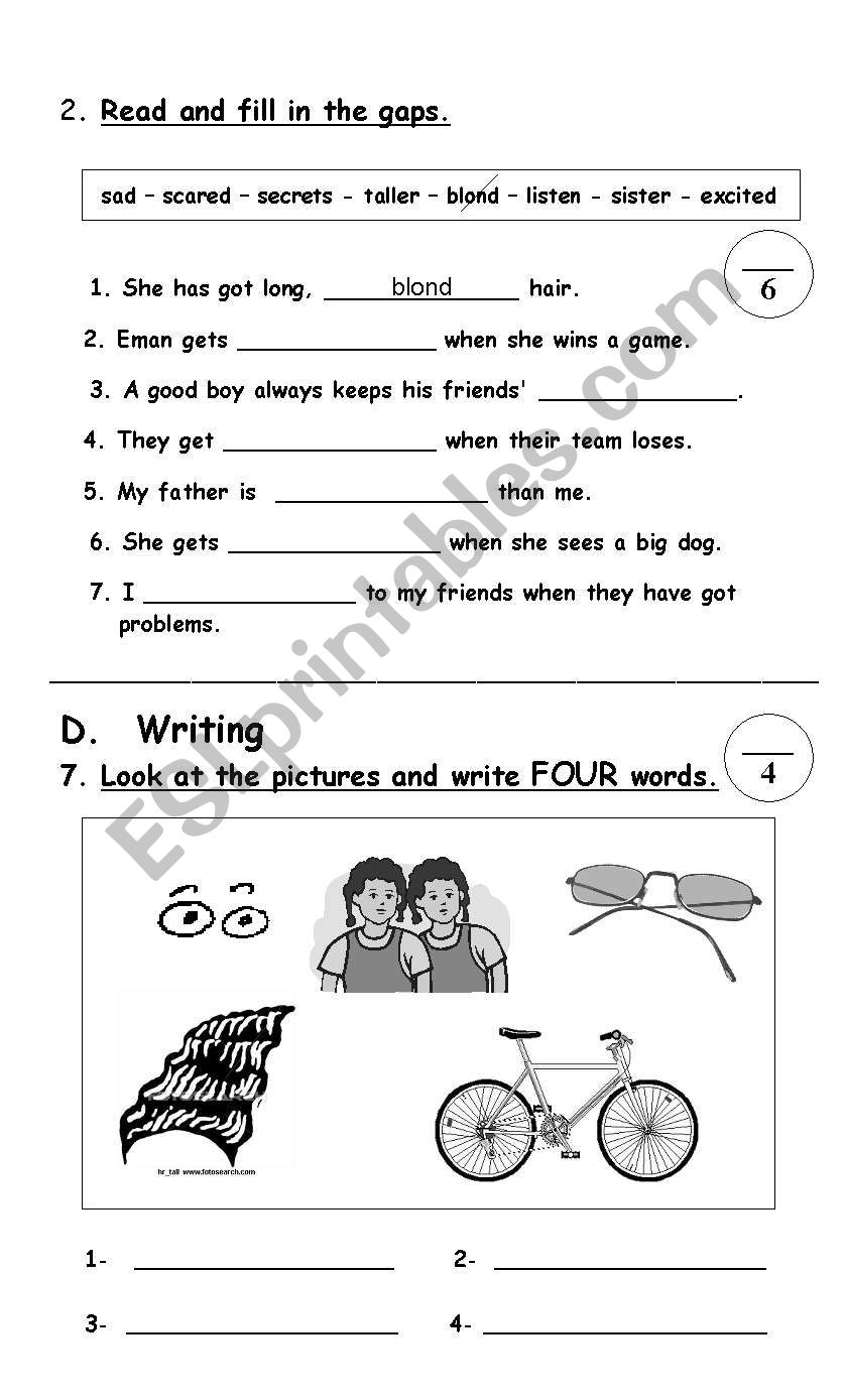 Test page 2 worksheet