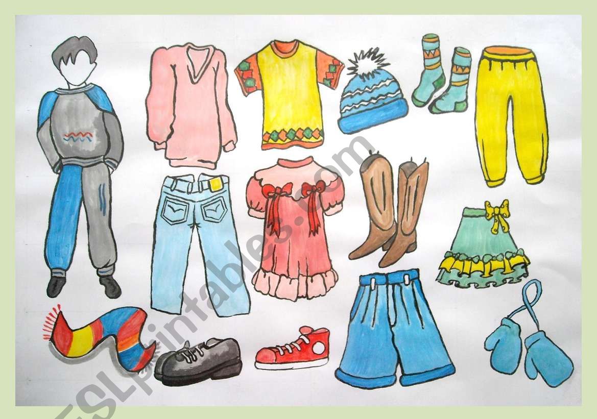 The clothes worksheet