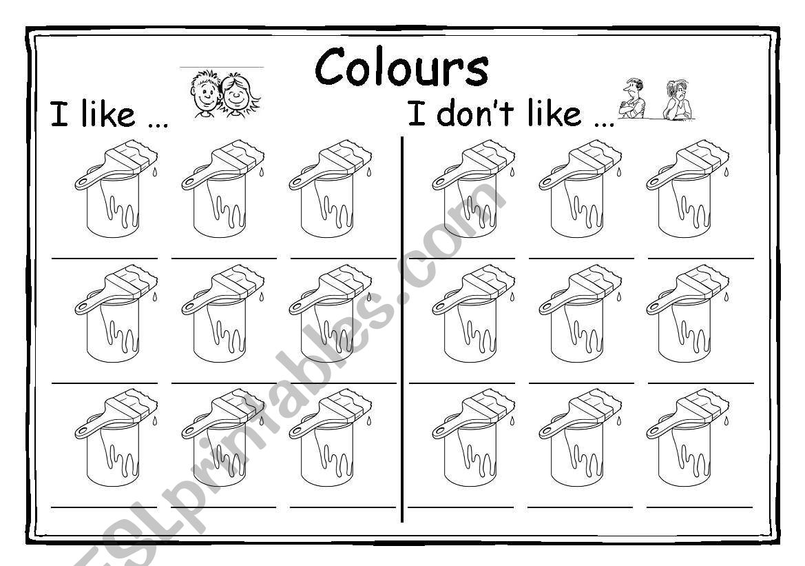 Colours - I like / I dont like