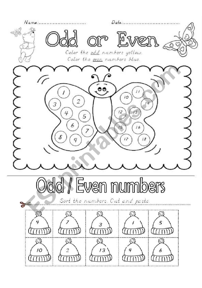 Odd and Even worksheet