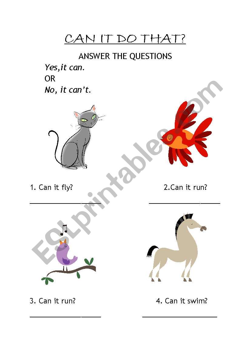 Can it do that? worksheet