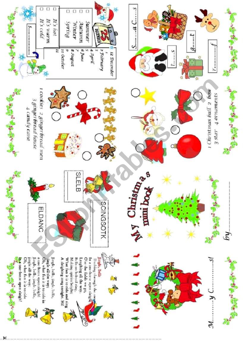 christmas-mini-book-1-esl-worksheet-by-idefox