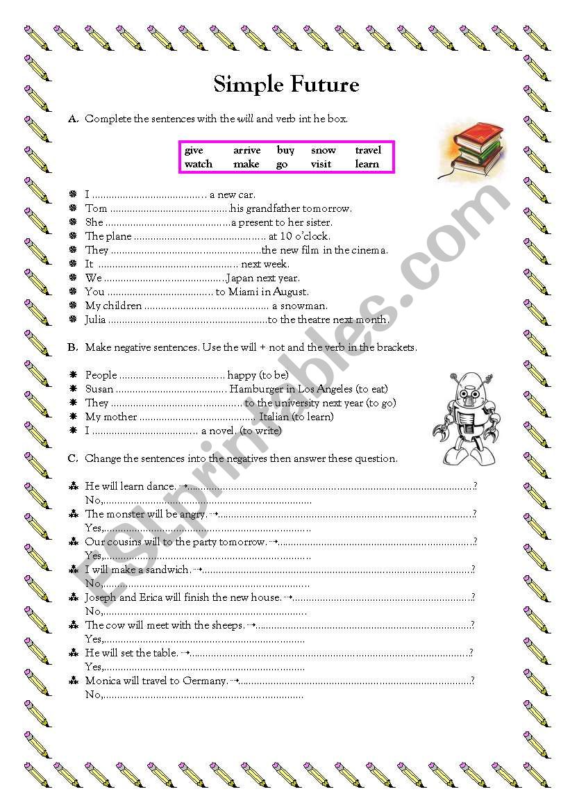 Simple future worksheet