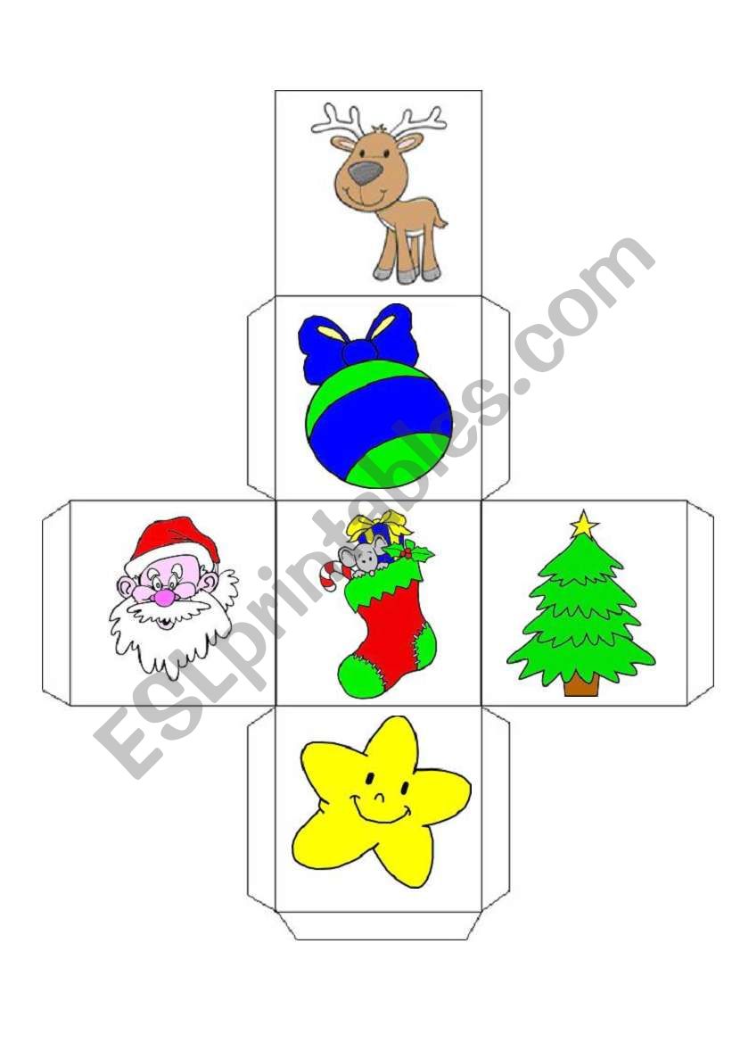 XMAS dices with different subjects