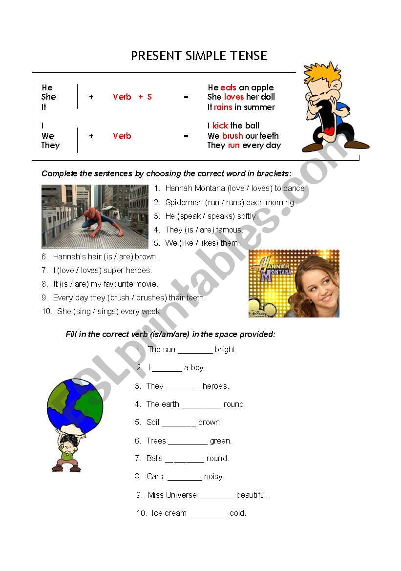 Present Simple Tense worksheet