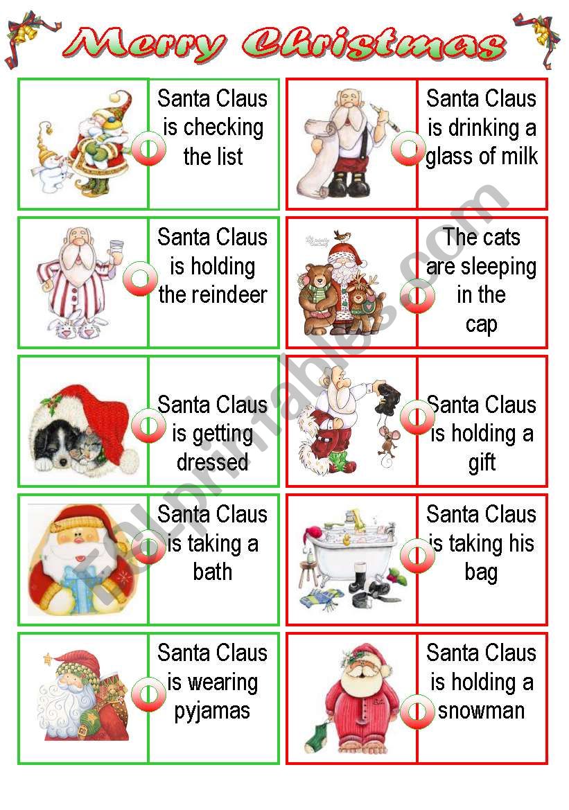 CHRISTMAS DOMINOES worksheet