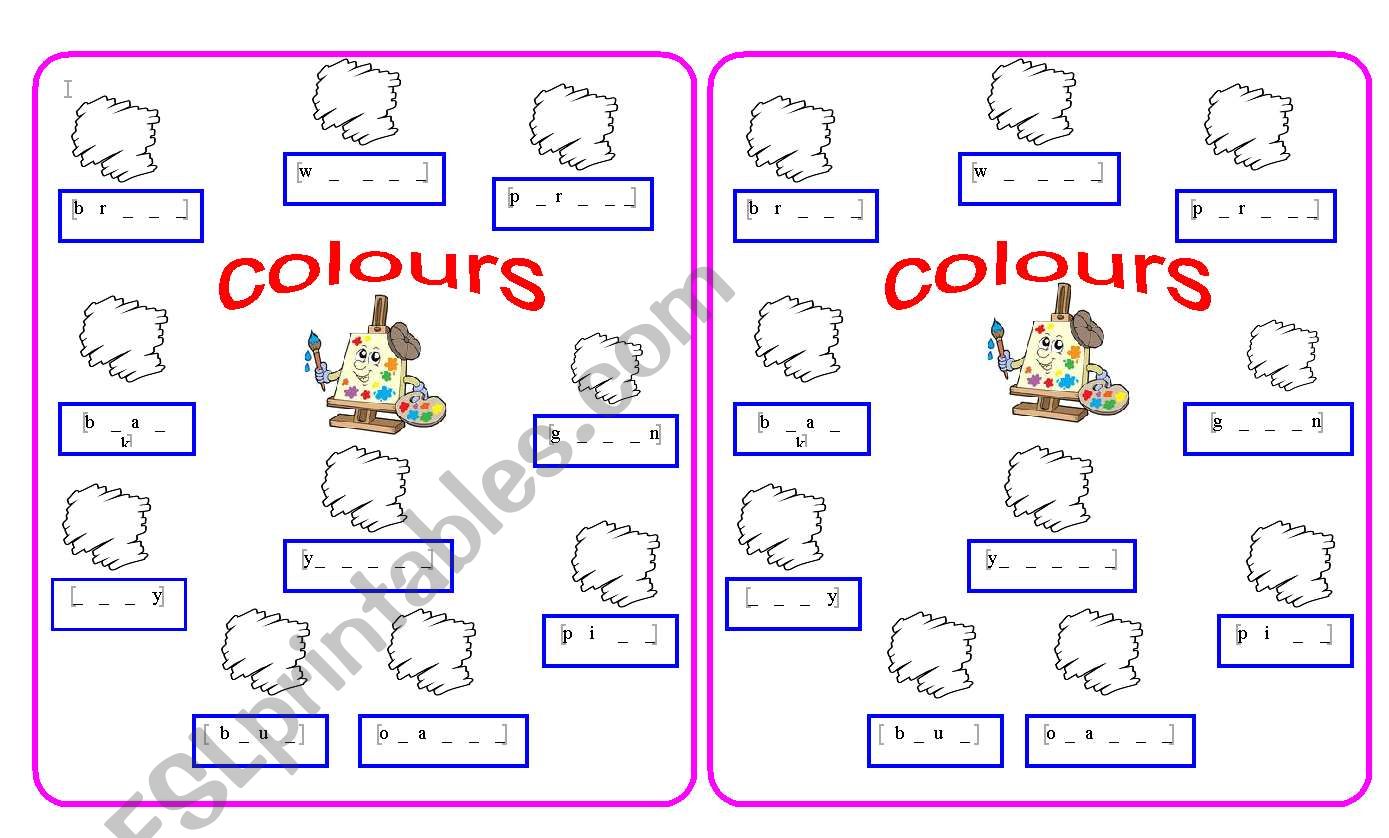 COLOURS  worksheet