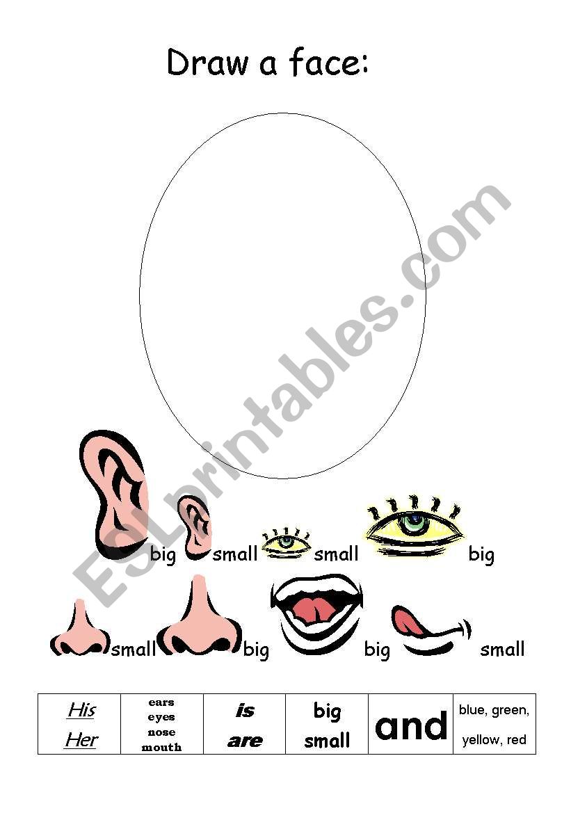 Draw a face worksheet