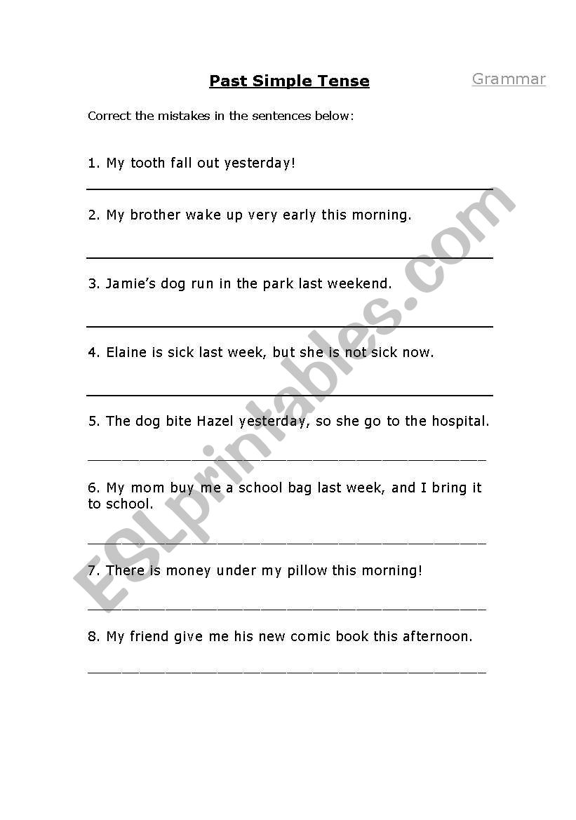 english-worksheets-past-simple-correction-the-mistakes