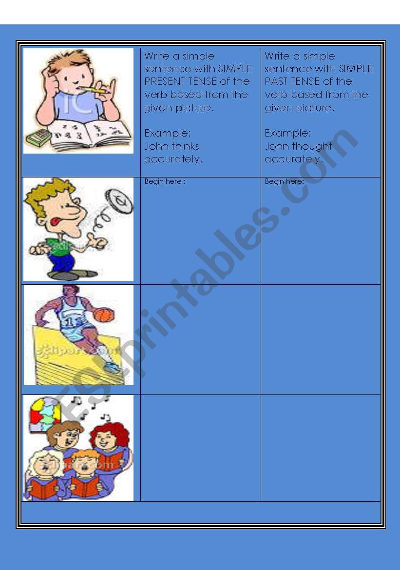 Simple Present and Past Tense of the Verb