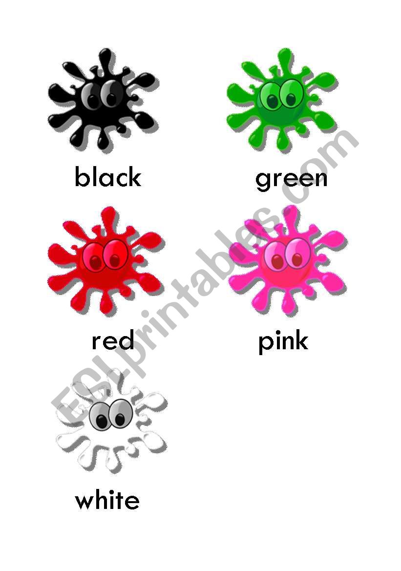 color flash cards  worksheet