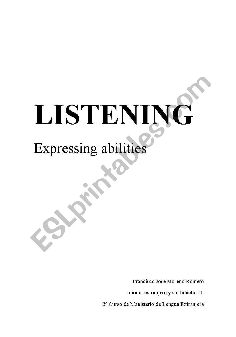 listening worksheet