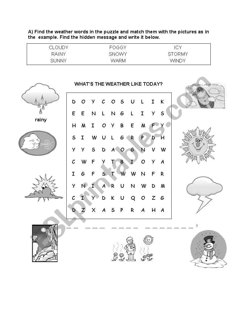 weather puzzle worksheet