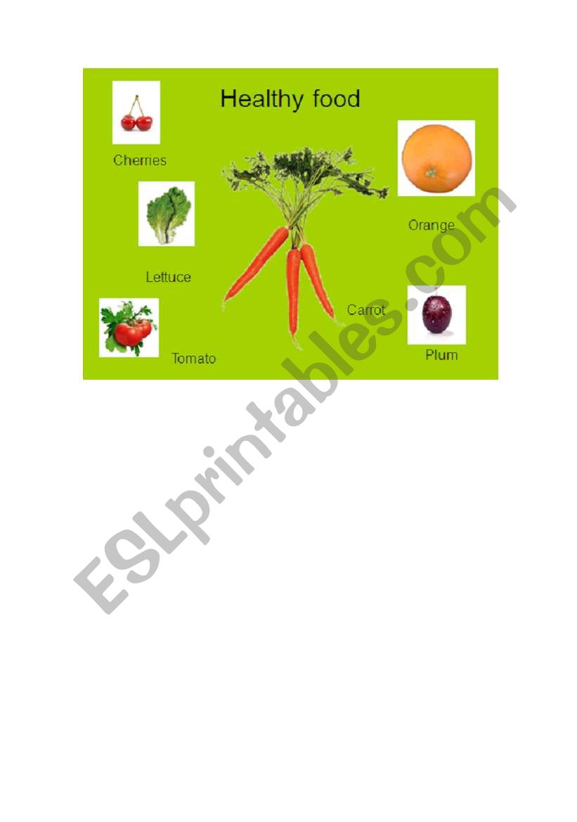 healthy food worksheet