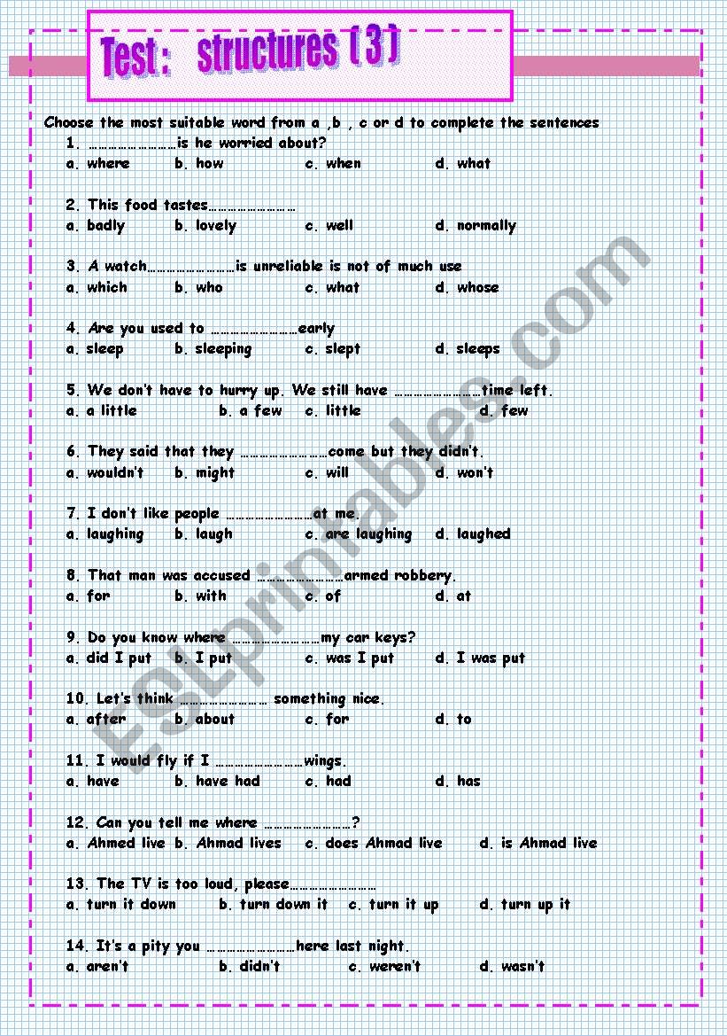 Global revision ( 3 ) worksheet
