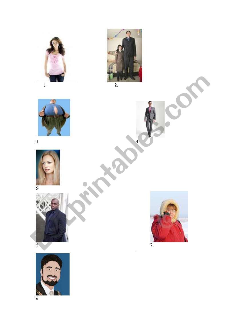 describing people  worksheet