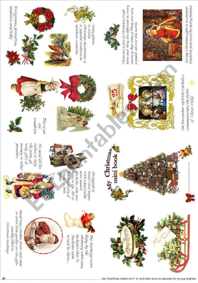 my Christmas mini book 4 worksheet