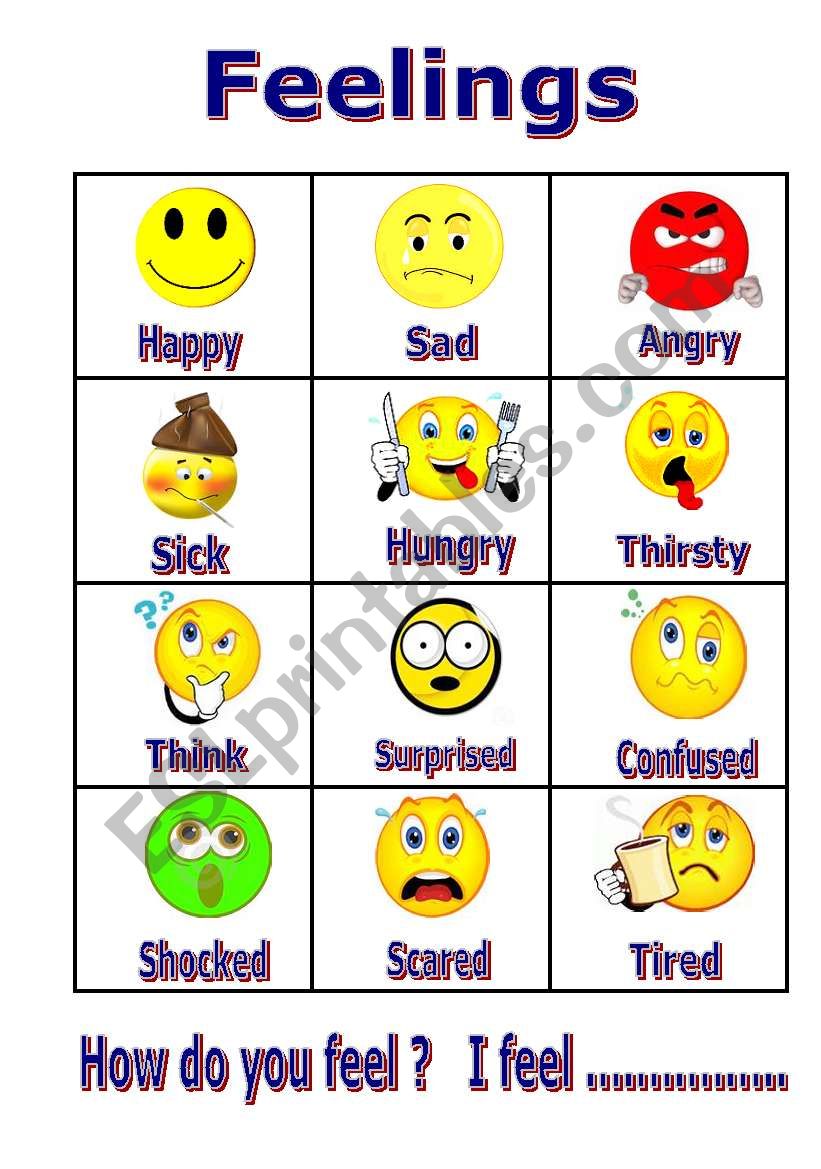 Feelings  worksheet