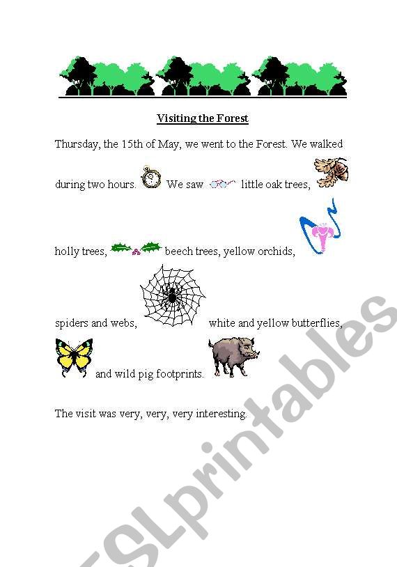 Visiting the Forest worksheet