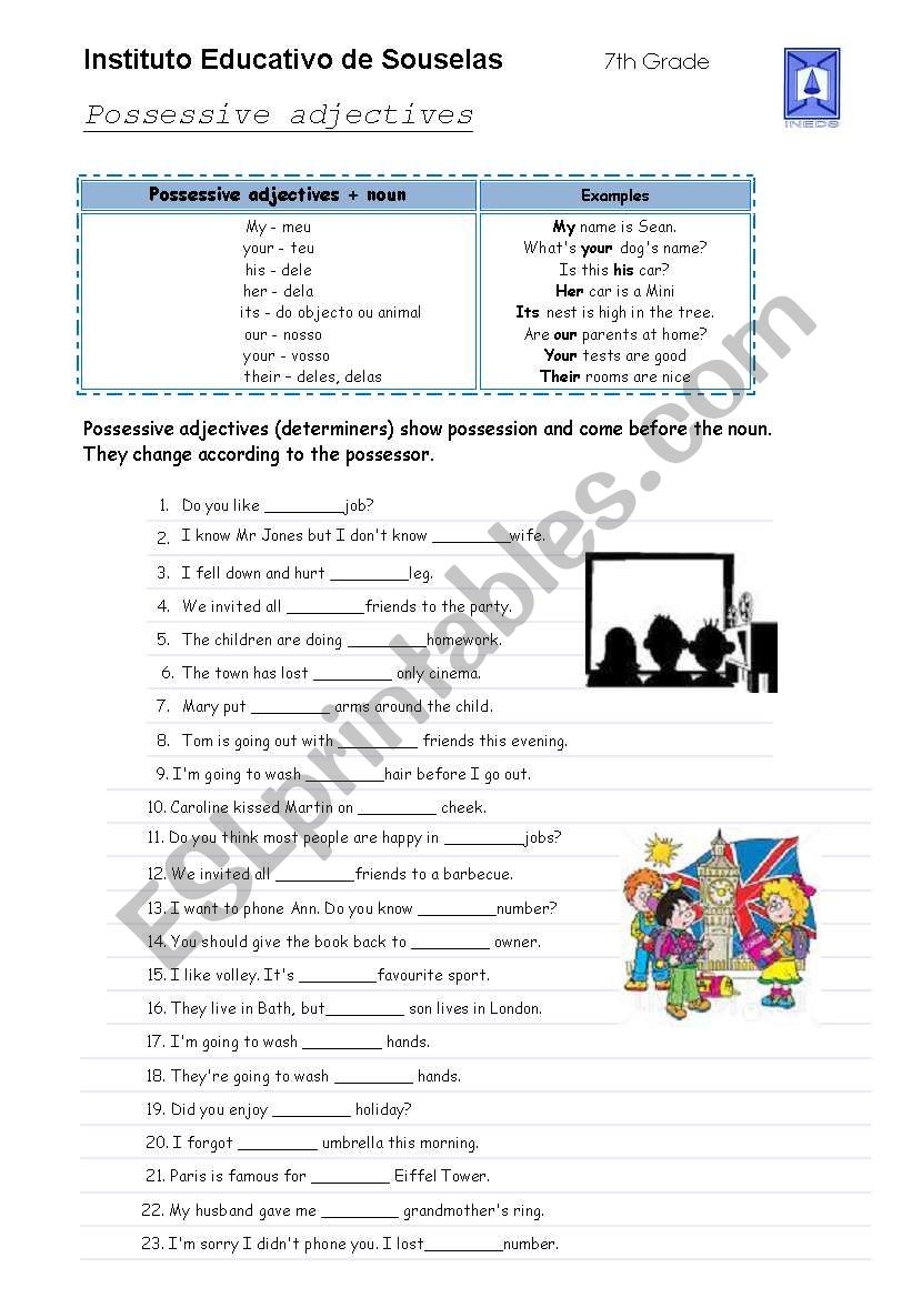 Possessive Adjectives worksheet