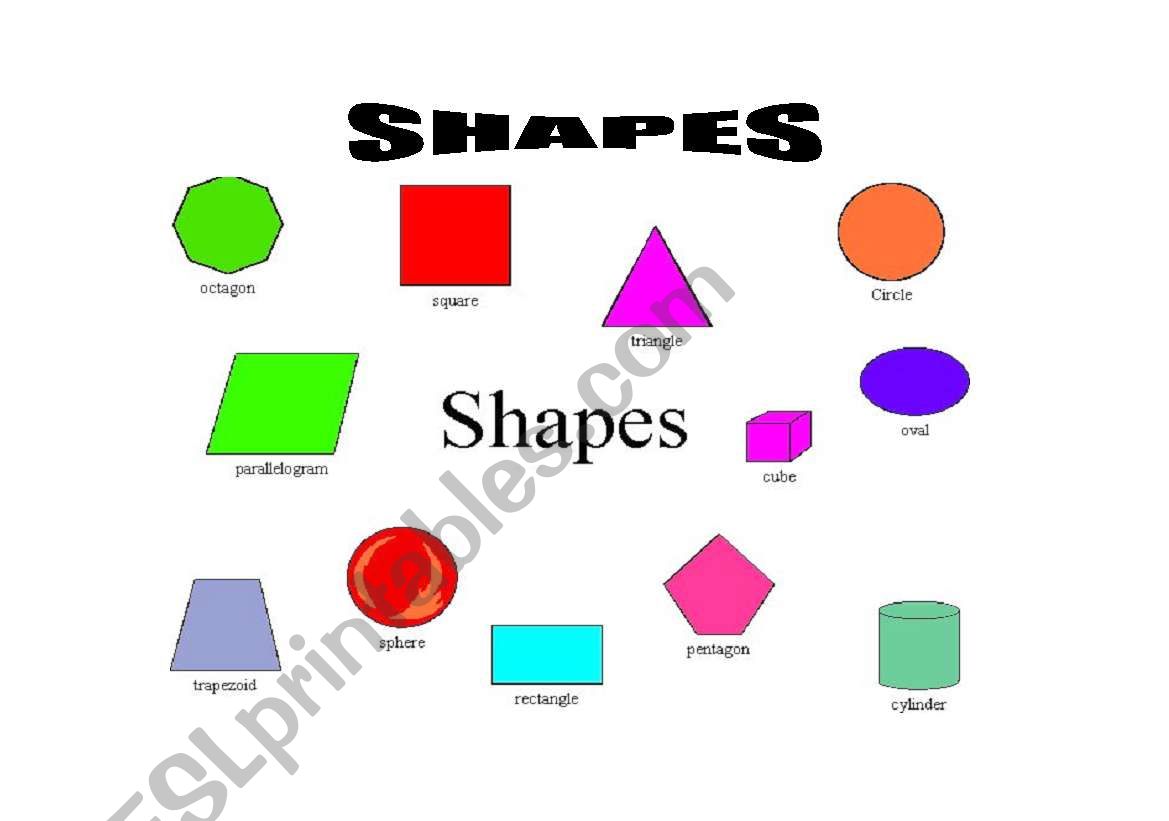 2-D and 3-D shapes worksheet