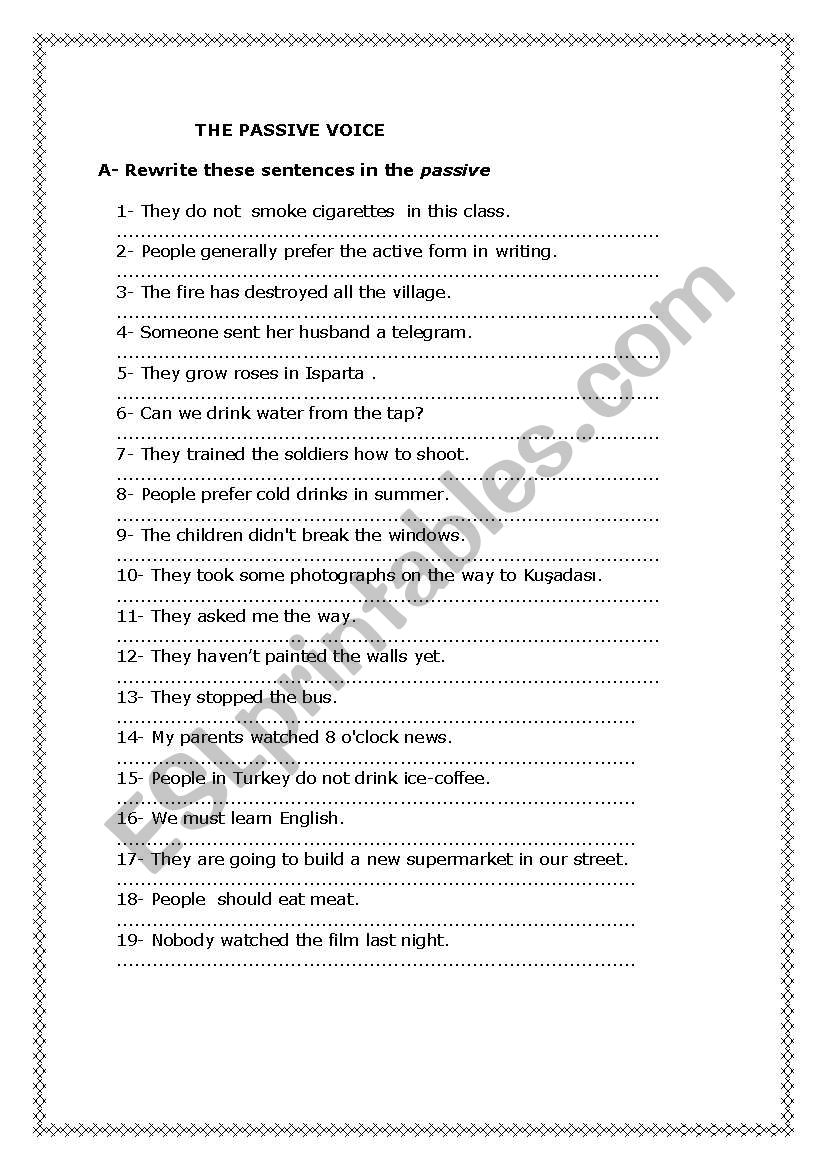 PASSIVE VOICE worksheet