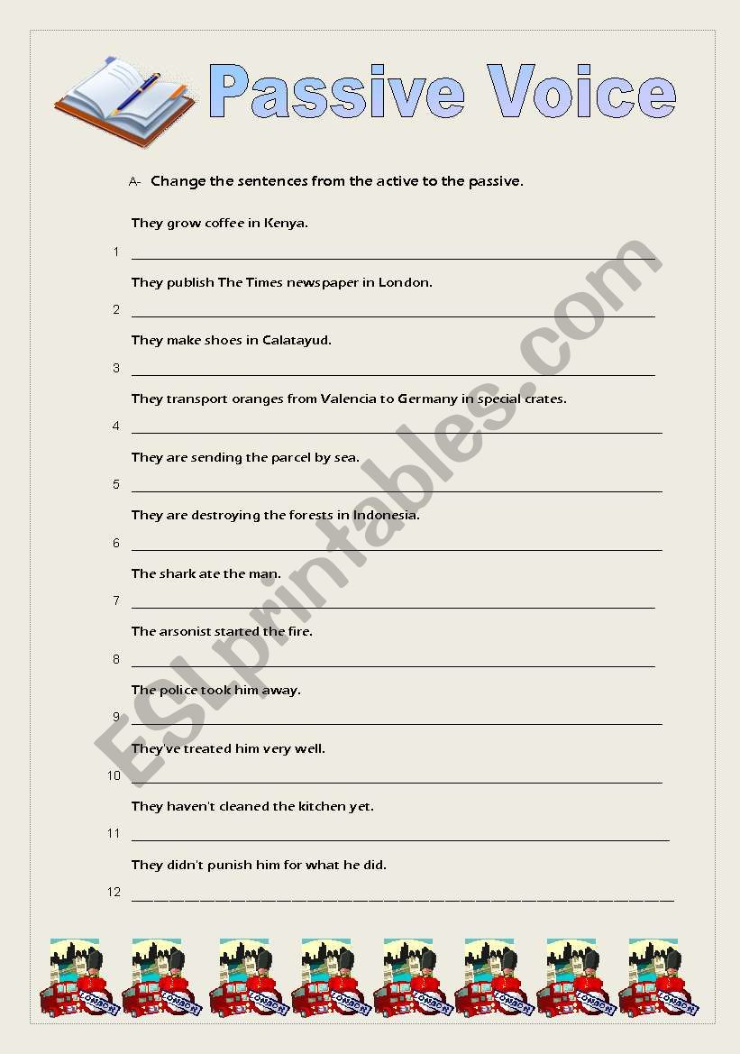 Passive Voice- further practice