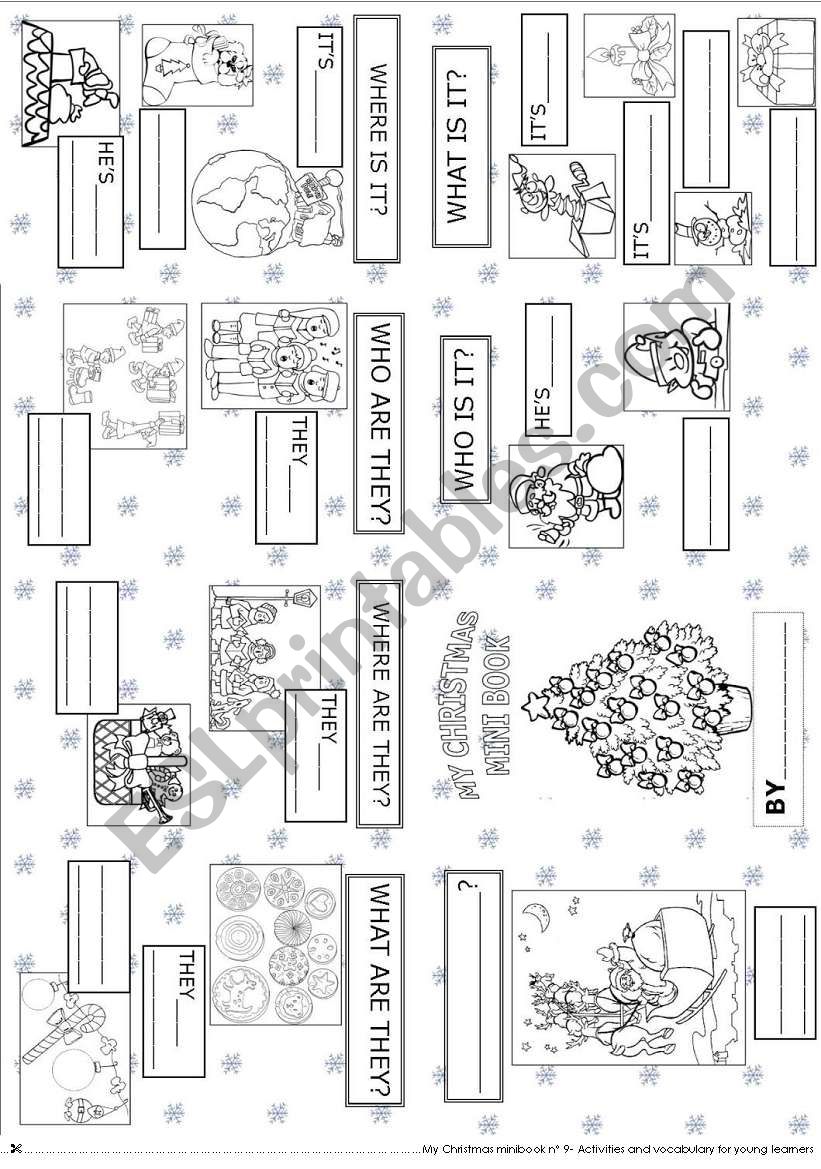 My Christmas mini book 9 worksheet